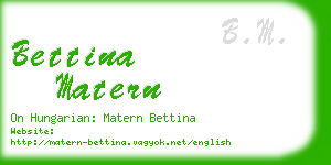 bettina matern business card